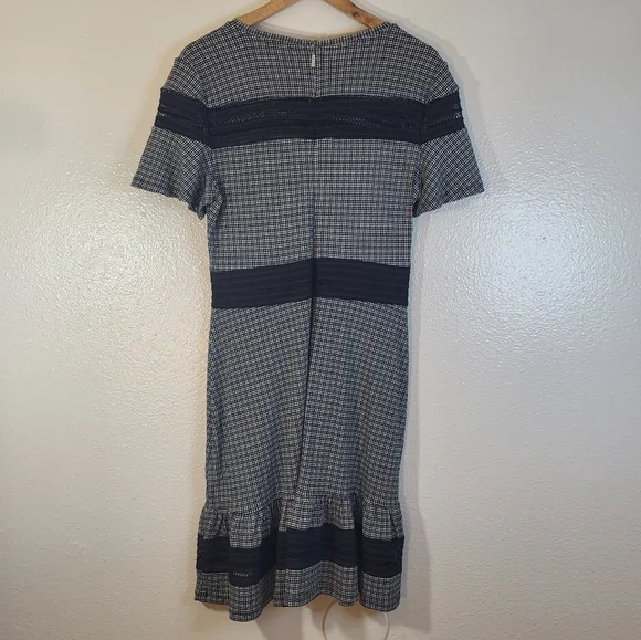 ❤️ MICHAEL Michael Kors Checkered Mesh And Ruffle Dress - Picture 8 of 8